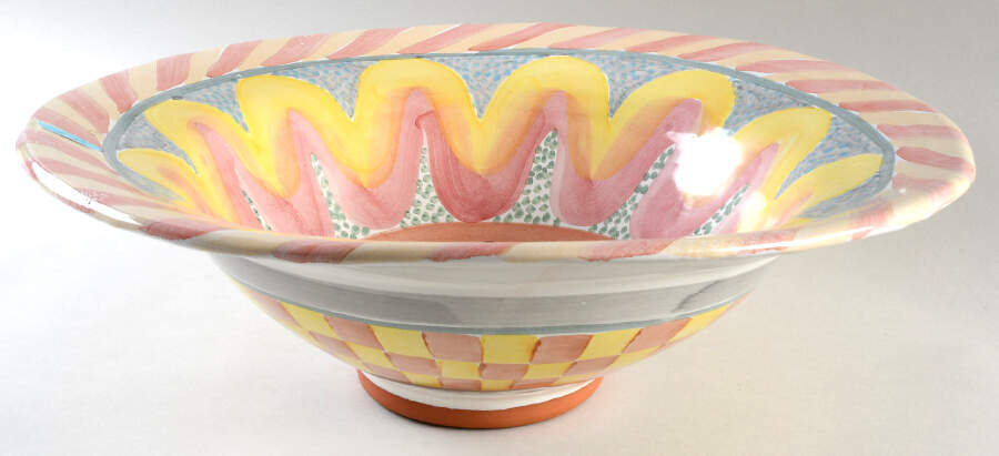Keukenhof 17" Large Salad Serving Bowl by MacKenzie-Childs-1