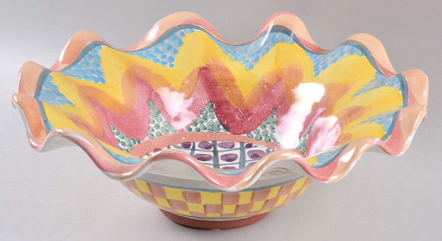 Keukenhof 12" Large Salad Serving Bowl by MacKenzie-Childs-1