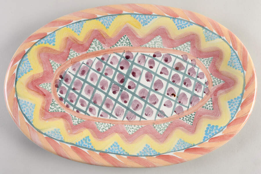 Keukenhof 16" Oval Serving Platter by MacKenzie-Childs-1