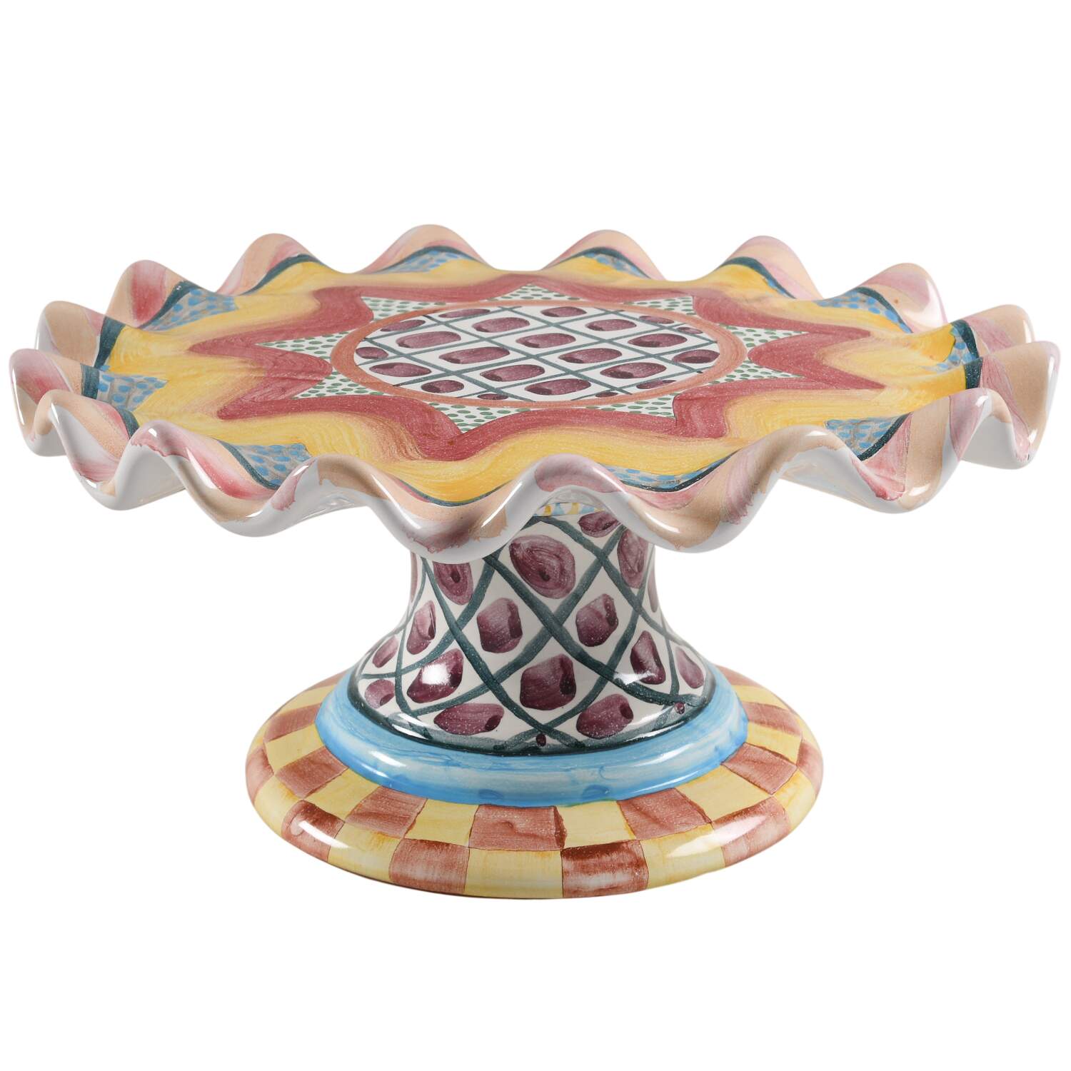 Keukenhof Footed Cake Plate by MacKenzie-Childs-1