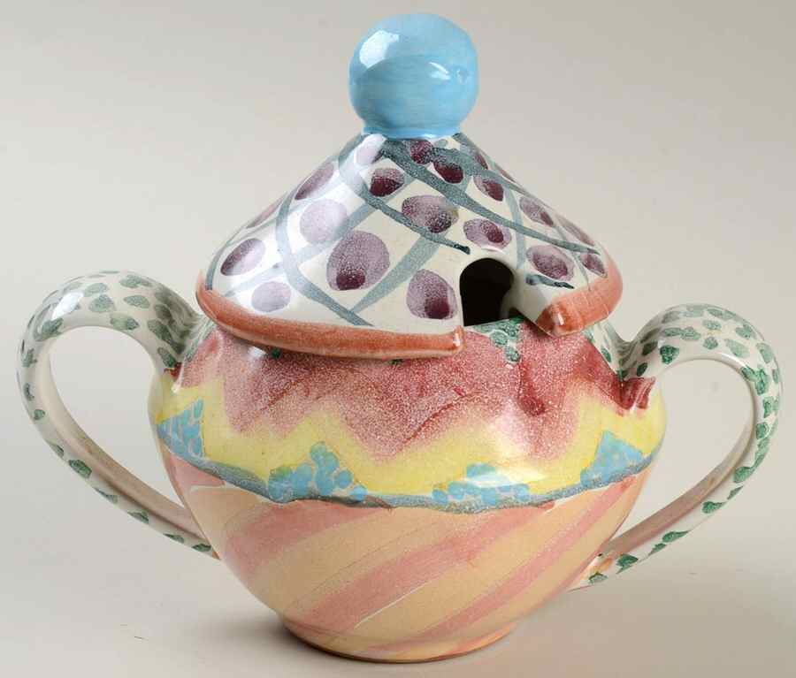 Keukenhof Sugar Bowl & Lid by MacKenzie-Childs-1