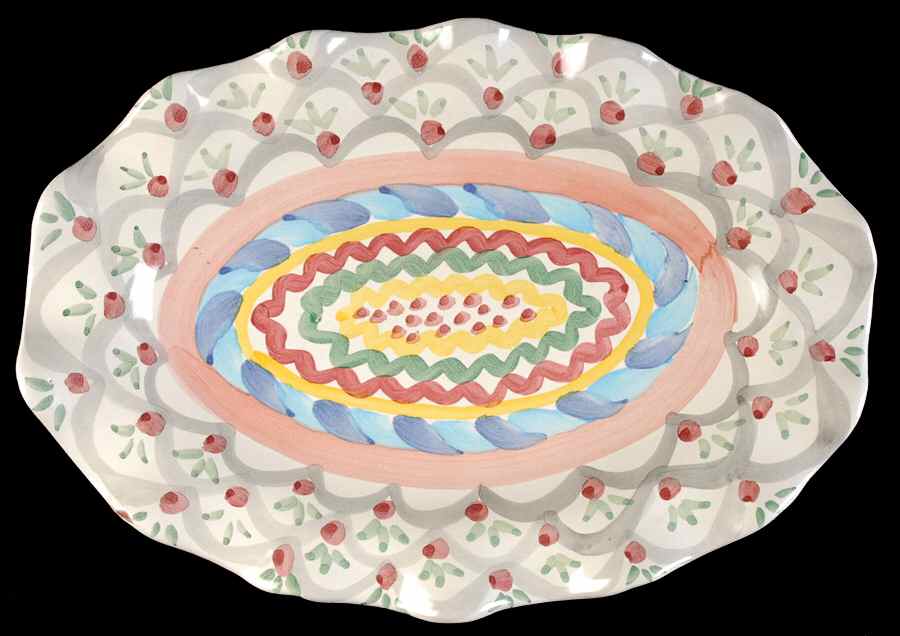 Stoke Gabriel 12" Oval Serving Platter by MacKenzie-Childs-1