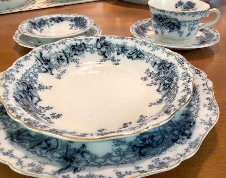Beatrice Blue Dinner Plate by John Maddock & Sons-1