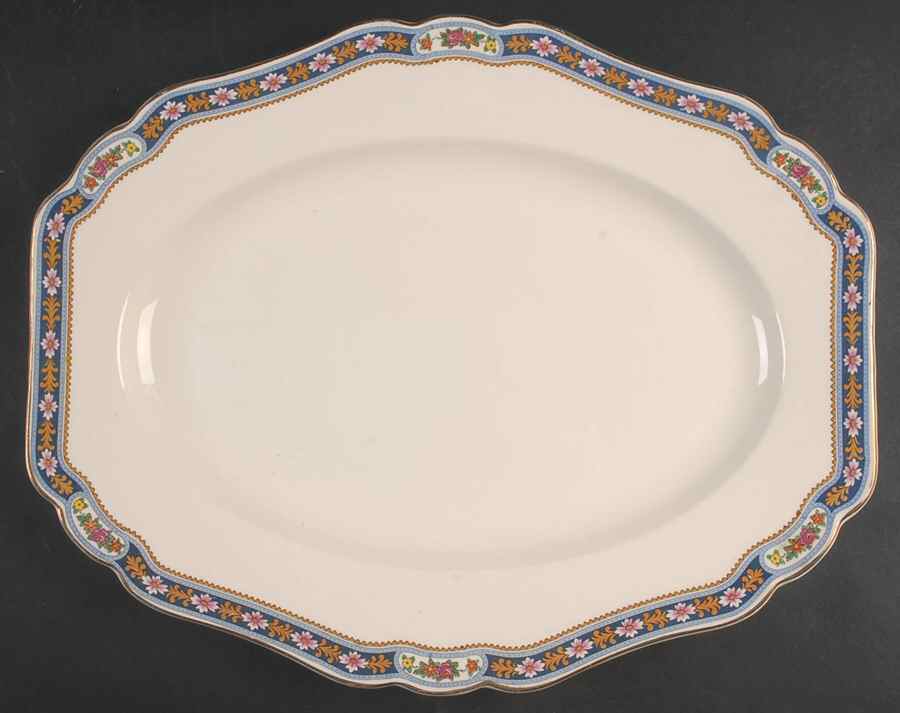 Belmont 16" Oval Serving Platter by John Maddock & Sons-1