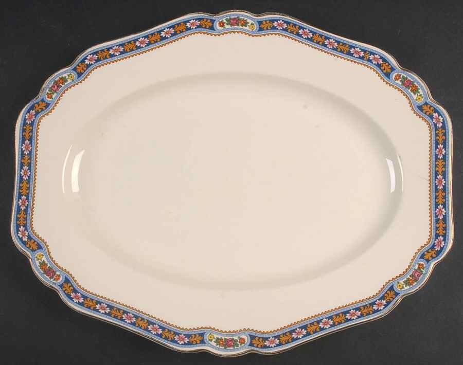 Belmont 14" Oval Serving Platter by John Maddock & Sons-1