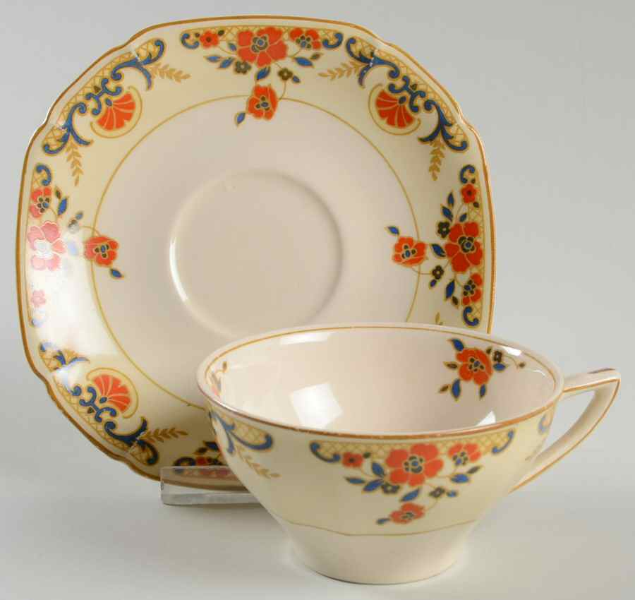Belvedere Flat Cup & Saucer Set by John Maddock & Sons-1