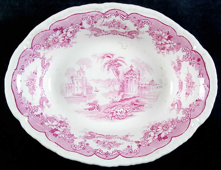 Bombay Red (Scalloped) 8" Oval Vegetable Bowl by John Maddock & Sons-1