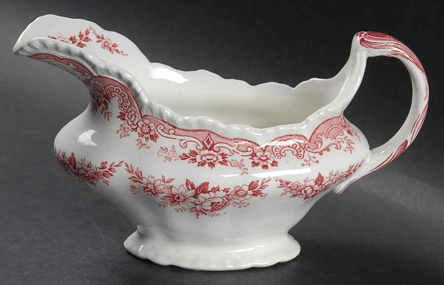 Bombay Red (Scalloped) Gravy Boat by John Maddock & Sons-1