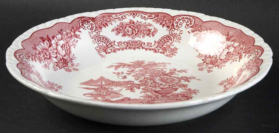 Bombay Red (Scalloped) Coupe Soup Bowl by John Maddock & Sons-1