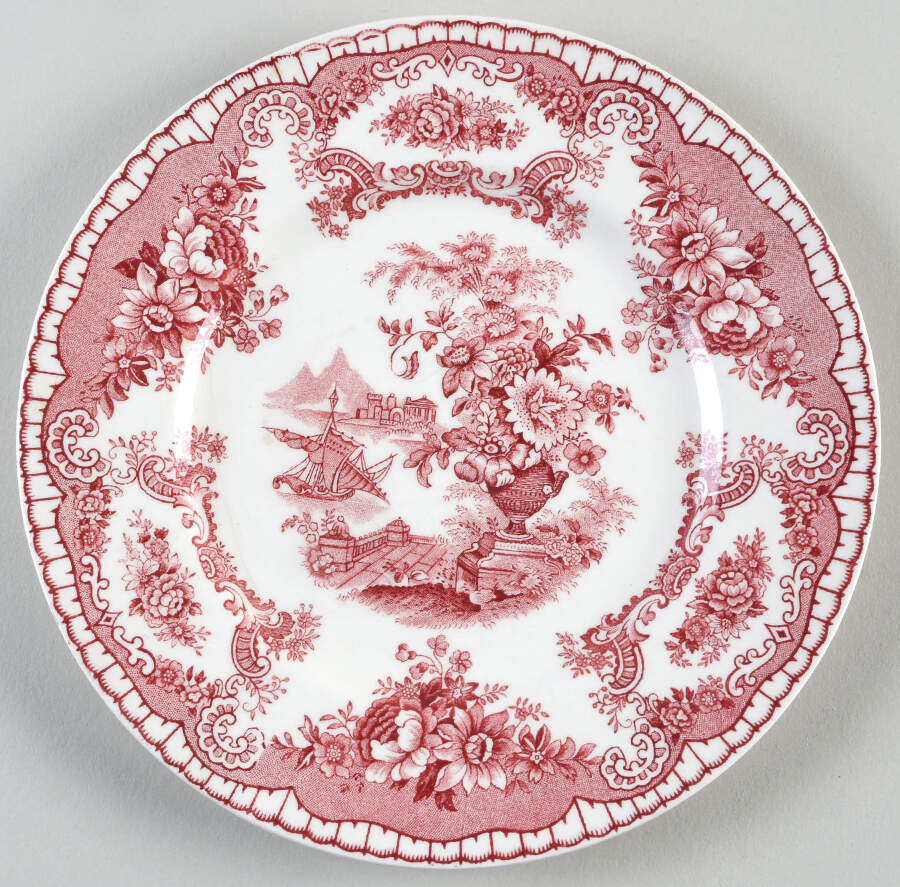 Bombay Red (Smooth) Salad Plate by John Maddock & Sons-1