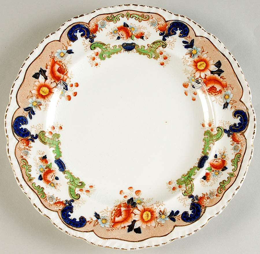 Bombay Multicolor Salad Plate by John Maddock & Sons-1
