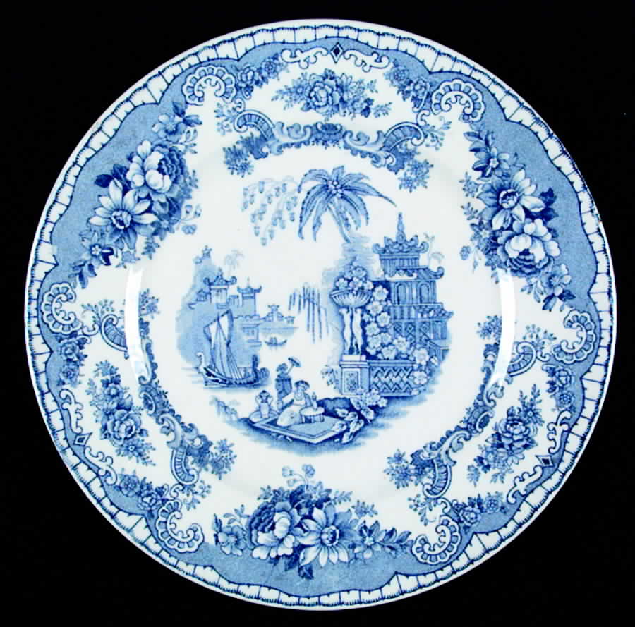 Bombay Blue (Smooth) Luncheon Plate by John Maddock & Sons-1
