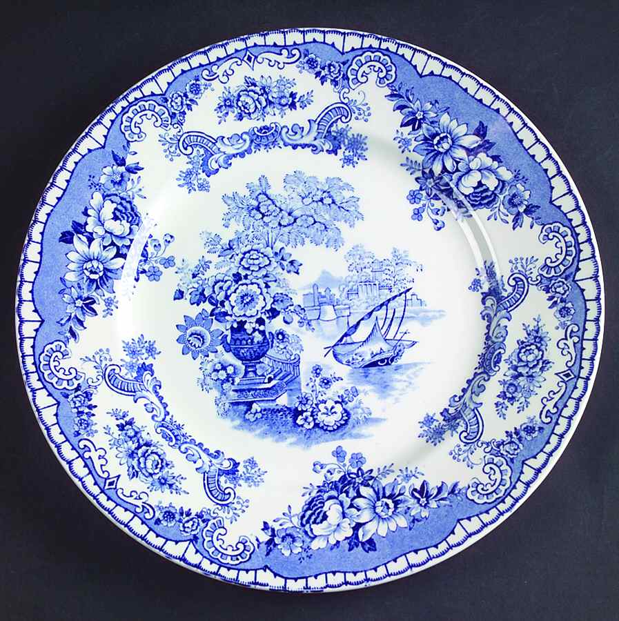 Bombay Blue (Smooth) Dinner Plate by John Maddock & Sons-1