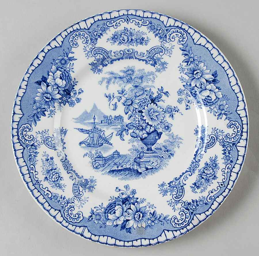 Bombay Blue (Smooth) Salad Plate by John Maddock & Sons-1