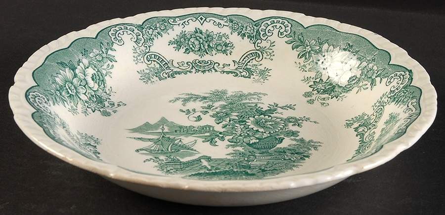 Bombay Green Coupe Soup Bowl by John Maddock & Sons-1