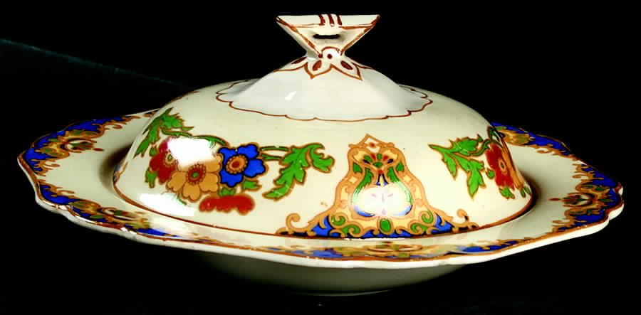 Cairo Round Covered Butter by John Maddock & Sons-1
