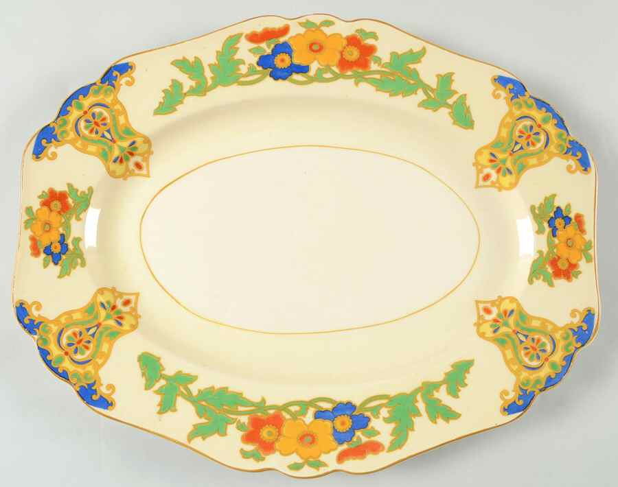 Cairo 14" Oval Serving Platter by John Maddock & Sons-1