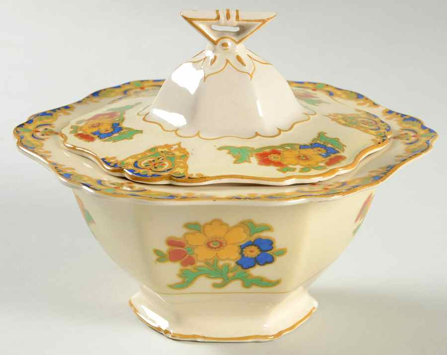 Cairo Sugar Bowl & Lid by John Maddock & Sons-1