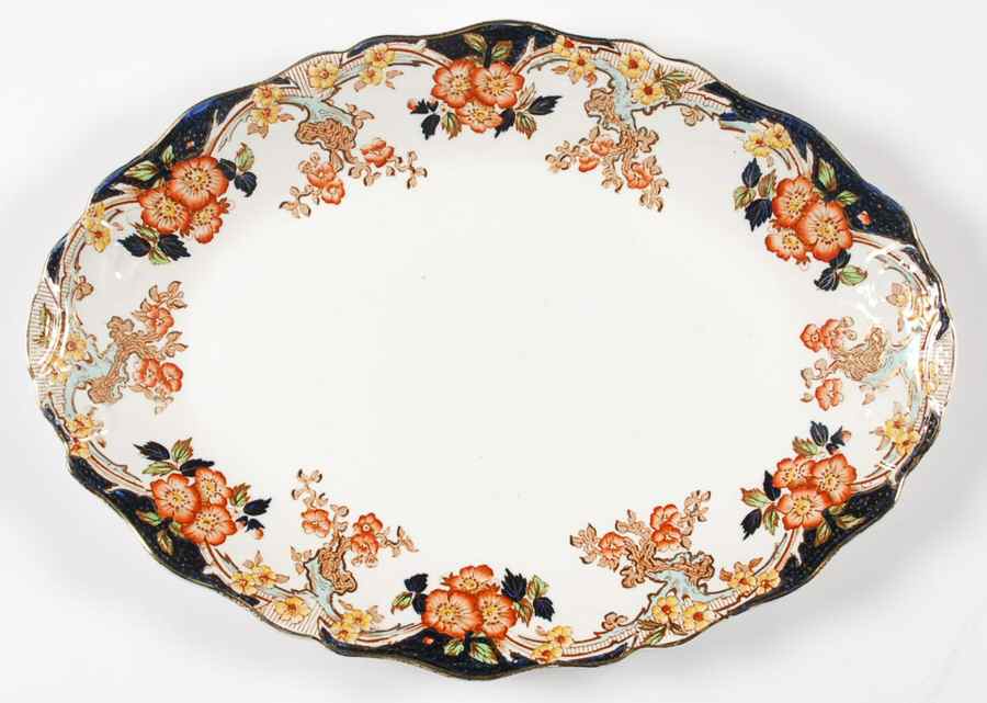 Geisha 15" Oval Serving Platter by John Maddock & Sons-1