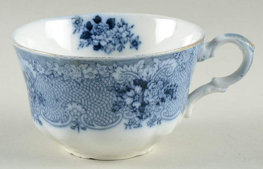 Gem (Flow Blue) Flat Cup by John Maddock & Sons-1