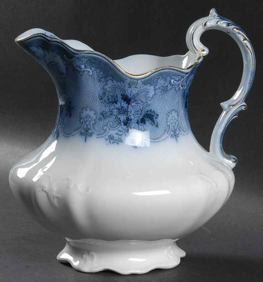 Gem (Flow Blue) Pitcher by John Maddock & Sons-1
