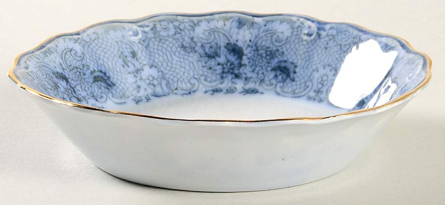 Gem (Flow Blue) Fruit/Dessert (Sauce) Bowl by John Maddock & Sons-1
