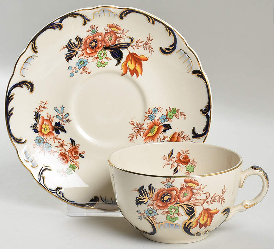 4109 Flat Cup & Saucer Set by John Maddock & Sons-1