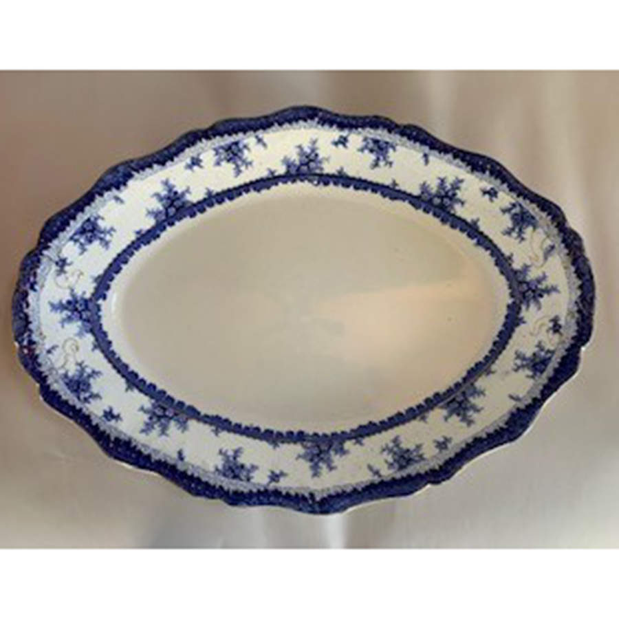 Hamilton Blue 19" Oval Serving Platter by John Maddock & Sons-1