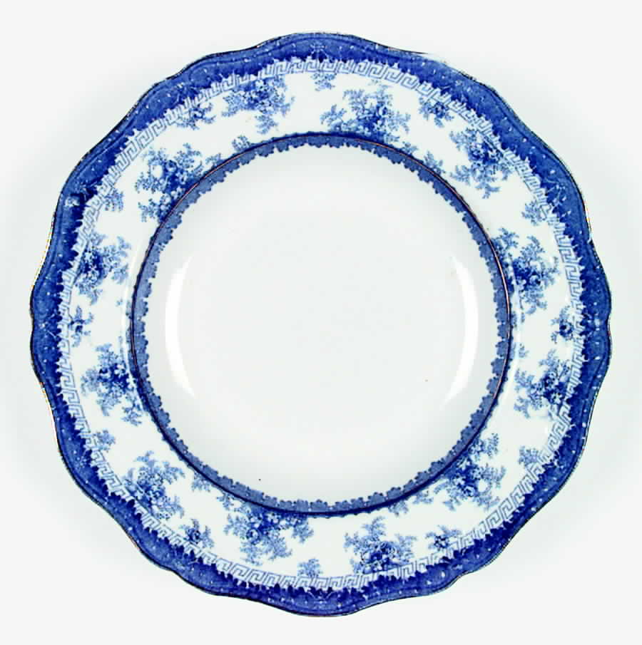 Hamilton Blue Rim Soup Bowl by John Maddock & Sons-1