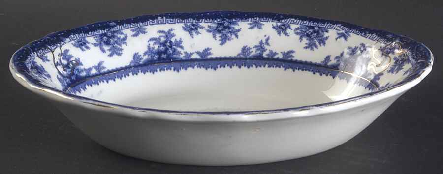 Hamilton Blue 9" Oval Vegetable Bowl by John Maddock & Sons-1