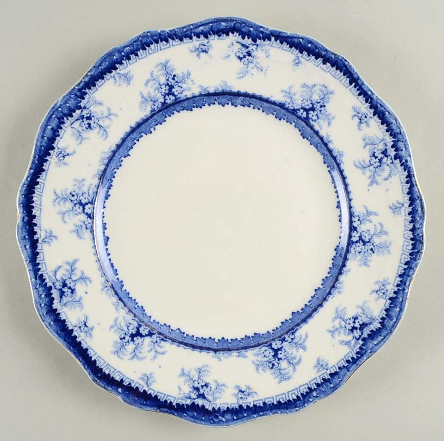 Hamilton Blue Luncheon Plate by John Maddock & Sons-1