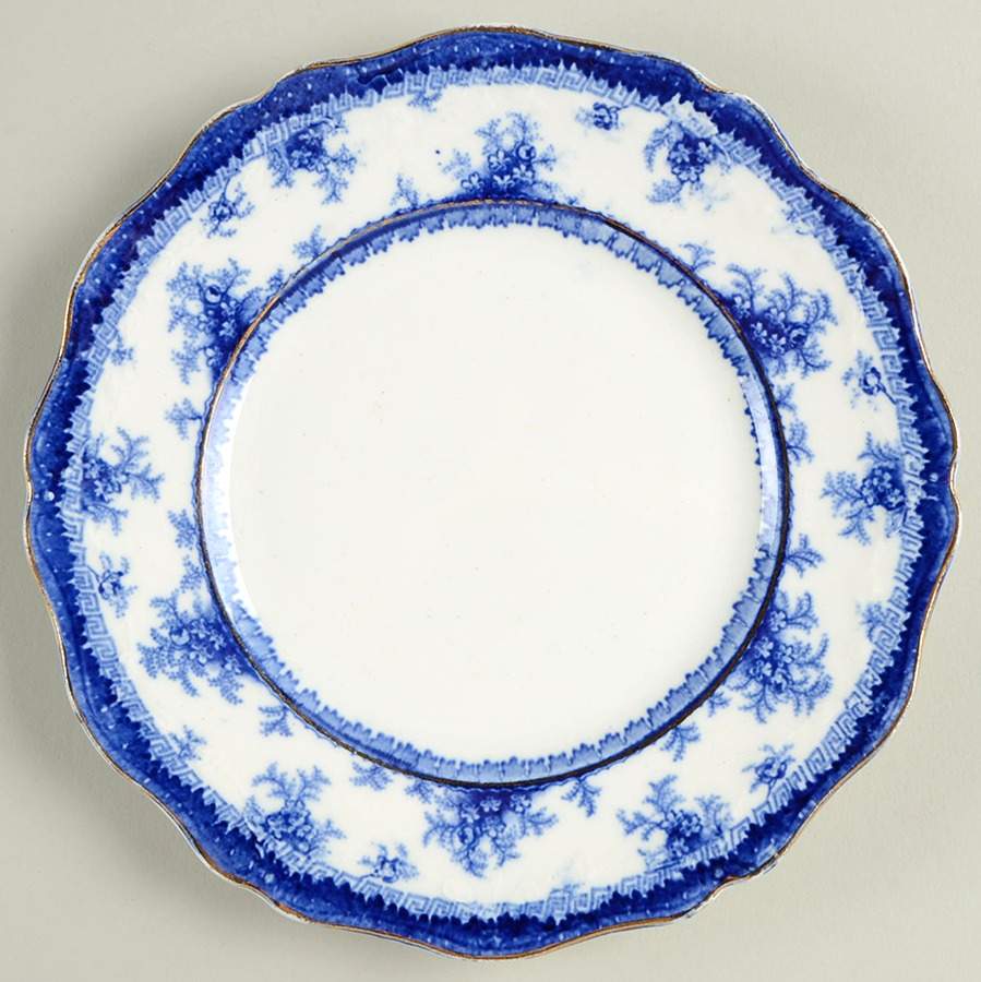 Hamilton Blue Dessert/Pie Plate by John Maddock & Sons-1