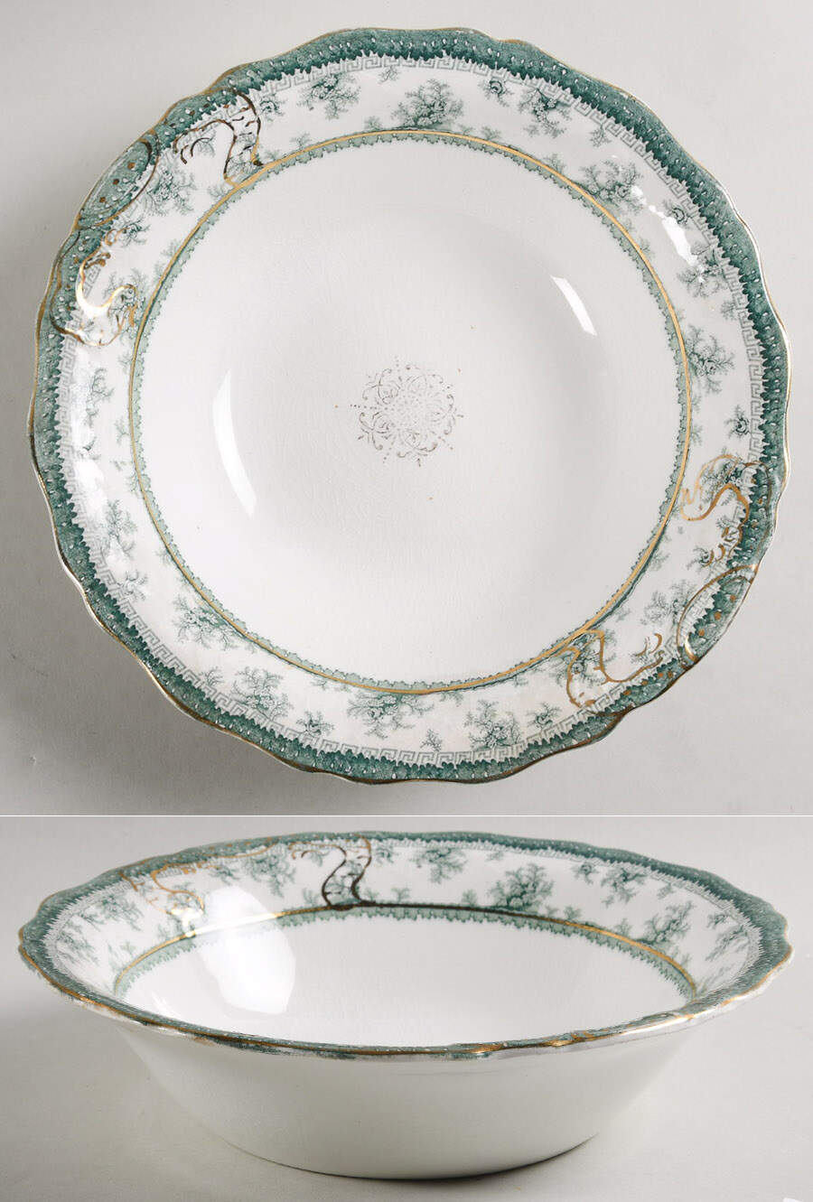 Hamilton Green 9" Round Vegetable Bowl by John Maddock & Sons-1