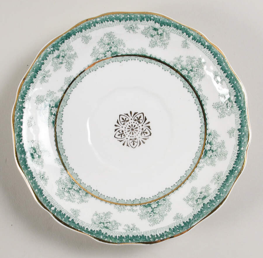 Hamilton Green Saucer for Flat Cup by John Maddock & Sons-1