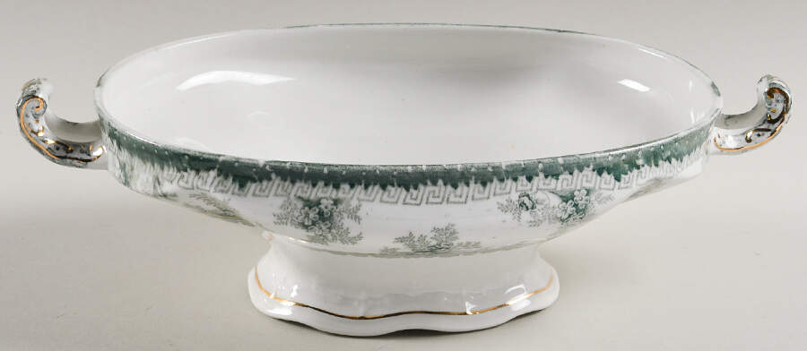 Hamilton Green Oval Vegetable No Lid by John Maddock & Sons-1