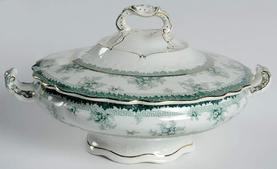 Hamilton Green Round Covered Vegetable by John Maddock & Sons-1