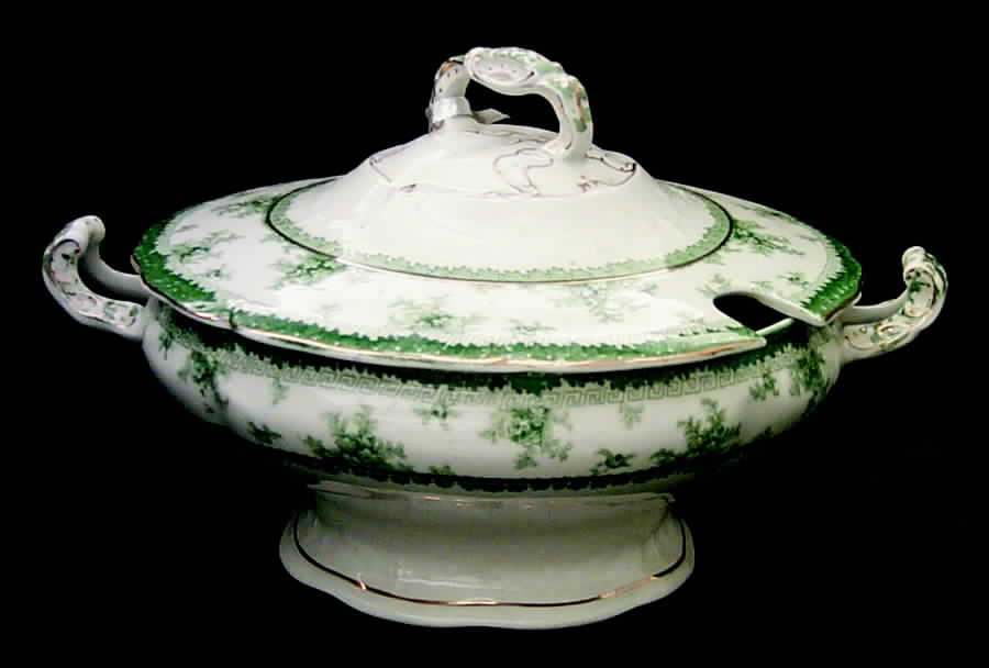 Hamilton Green Tureen &  Lid by John Maddock & Sons-1