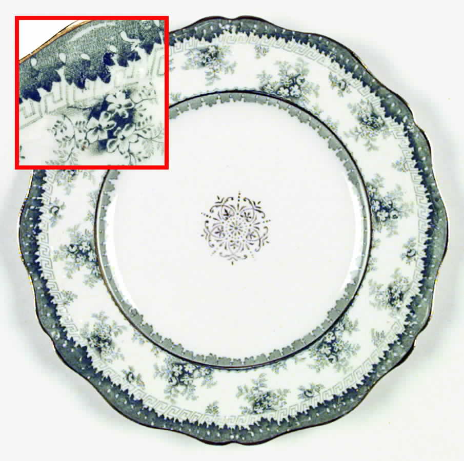 Hamilton Green Luncheon Plate by John Maddock & Sons-1