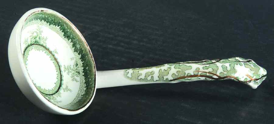 Hamilton Green Gravy Ladle Solid Piece by John Maddock & Sons-1