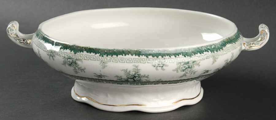 Hamilton Green Round Vegetable No Lid by John Maddock & Sons-1