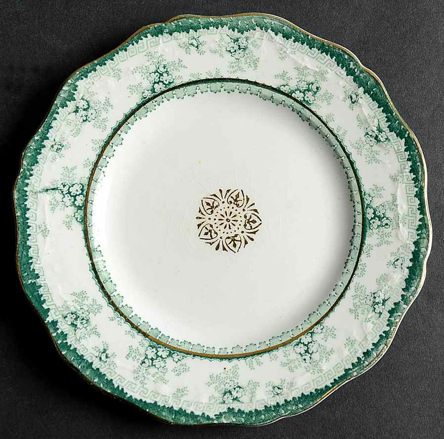 Hamilton Green Bread & Butter Plate by John Maddock & Sons-1