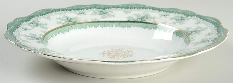 Hamilton Green Large Rim Soup Bowl by John Maddock & Sons-1