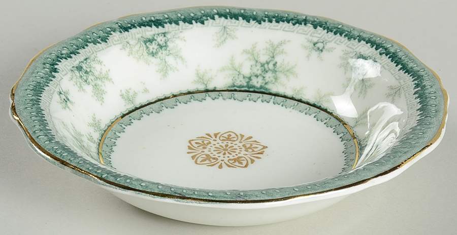 Hamilton Green Fruit/Dessert (Sauce) Bowl by John Maddock & Sons-1
