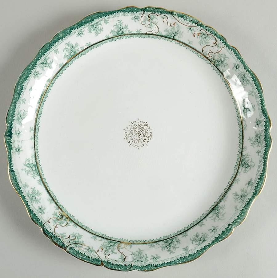 Hamilton Green 12" Chop Plate (Round Platter) by John Maddock & Sons-1