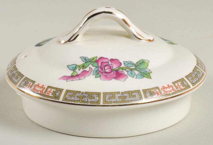 Indian Tree (Gold Trim, Semiscalloped) Lid for Teapot by John Maddock & Sons-1