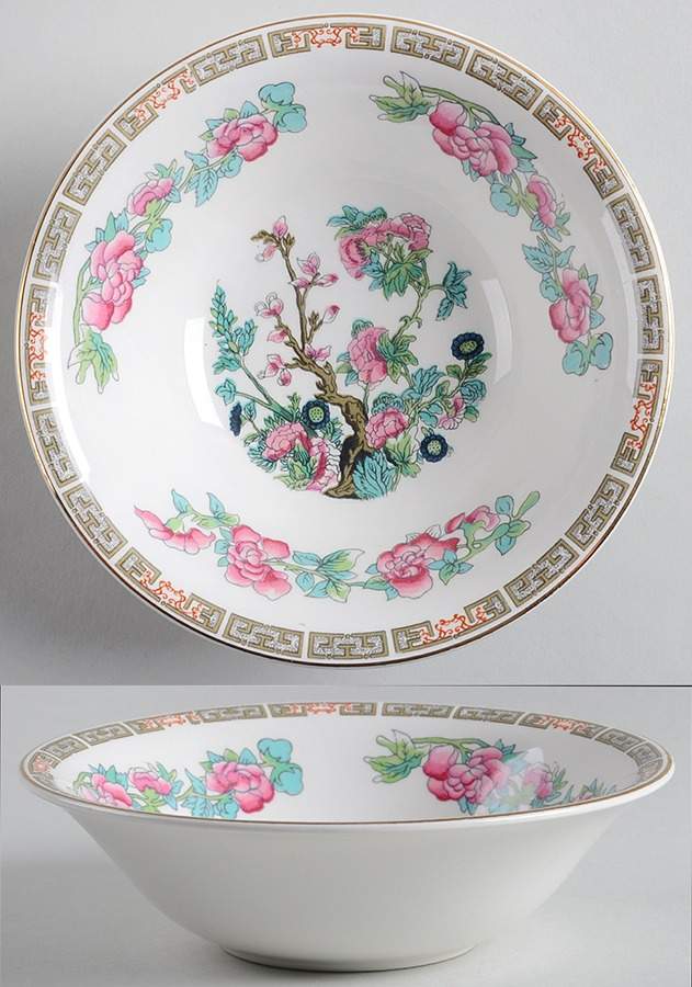 Indian Tree (Gold Trim, Semiscalloped) Coupe Cereal Bowl by John Maddock & Sons-1