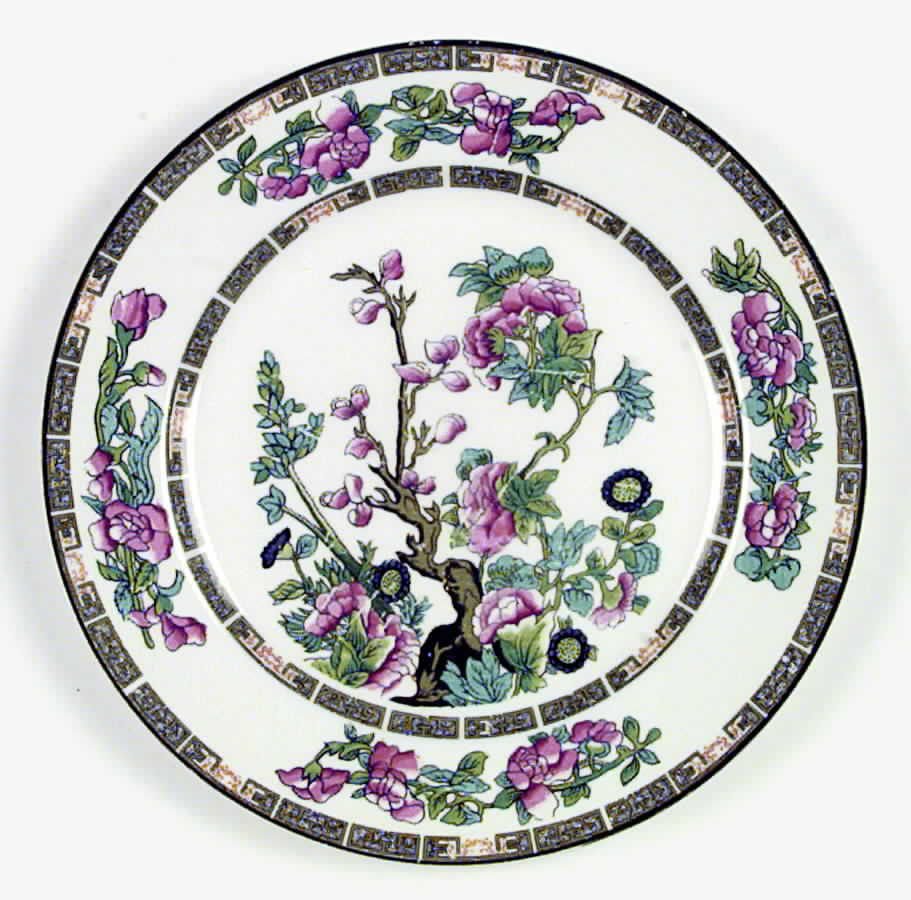 Indian Tree (Green Trim) Dinner Plate by John Maddock & Sons-1