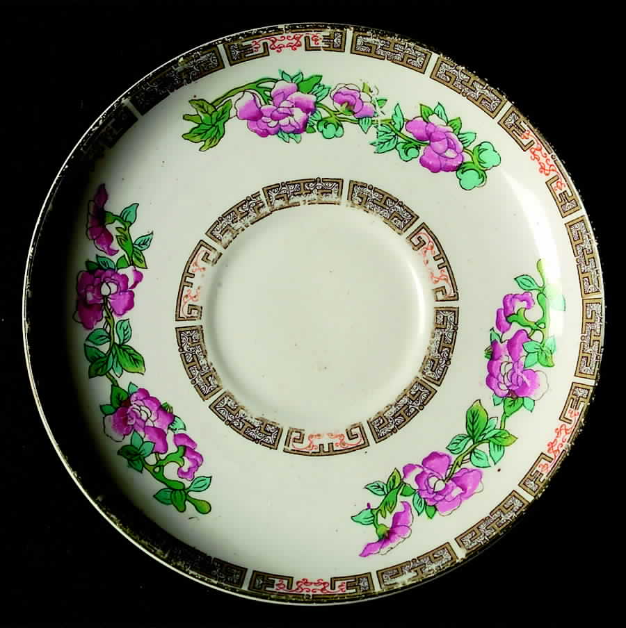 Indian Tree (Green Trim) Saucer by John Maddock & Sons-1