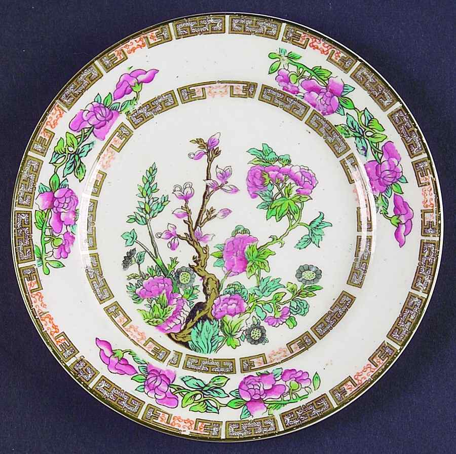 Indian Tree (Green Trim) Bread & Butter Plate by John Maddock & Sons-1