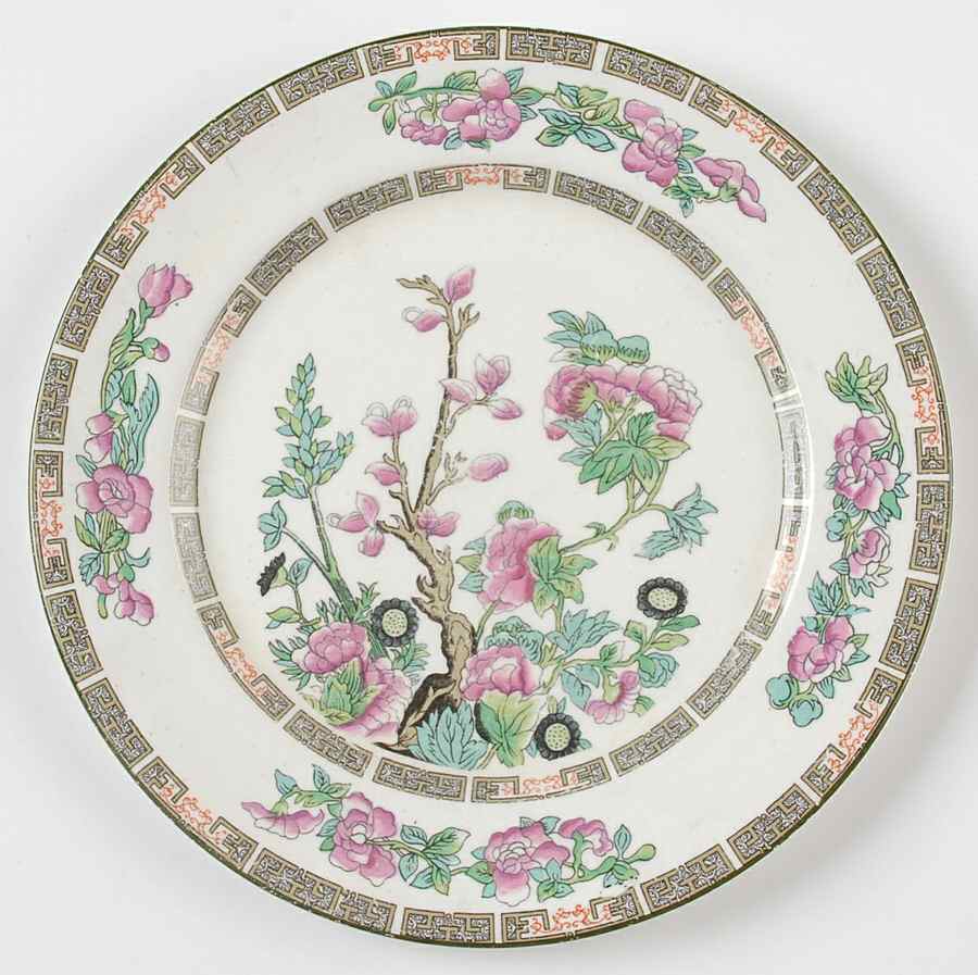 Indian Tree (Green Trim) Salad Plate by John Maddock & Sons-1